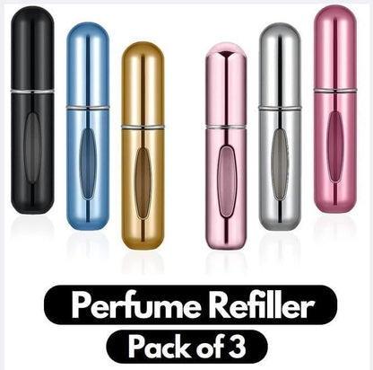 Mini Refillable Perfume bottle (Pack of 3)